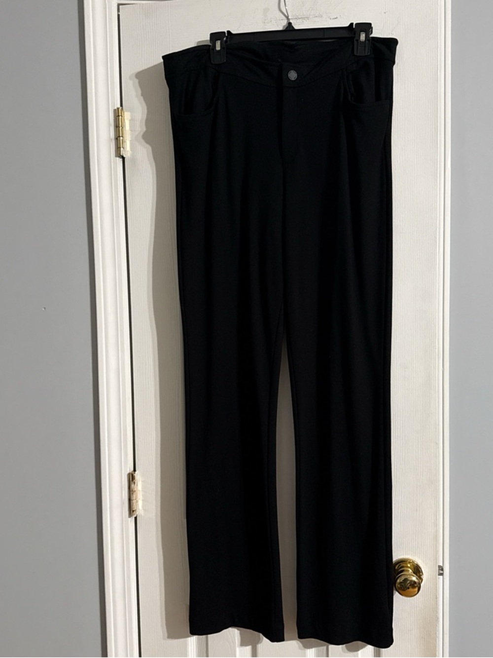 Anne Klein Black Wide-Leg Pull-On Pants
